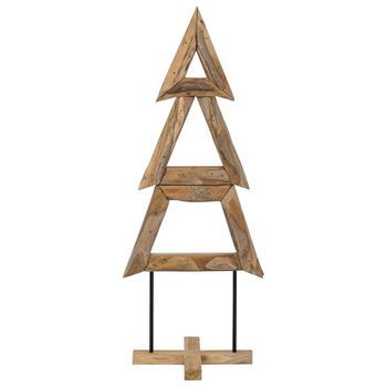 Árbol De Navidad Marrón 149,5 Cm Madera De Teca Maciza Vidaxl
