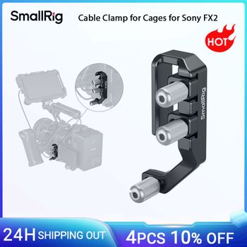 Abrazadera de Cable SmallRig FX2 USB-C y MULTI para jaulas para Sony FX2, diseño de abrazadera doble de aluminio que garantiza una transmisión de datos estable-552