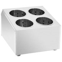 soporte para cubiertos 4 rejillas acero inoxidable cuadrado vidaxl