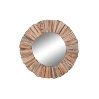 espejo abeto cristal 60x4x60 troncos envejecido