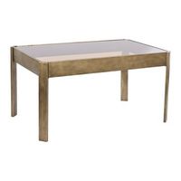 mesa centro metal cristal 102x62x53 dorado