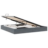 estructura de cama ottoman gris oscuro 200 x 200 cm terciopelo vidaxl