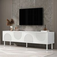 sweiko mueble tv bajo moderno 180 cm espacio de almacenamiento superficie mate gestion de cables diseno minimalista salondormitoriopasillo