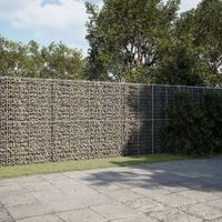 cesta de gaviones  gavion para piedras  gavion decorativo con cubierta hierro galvanizado 500x50x200 cm cfw826180