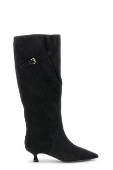 botas tubo de ante con hebilla black 35