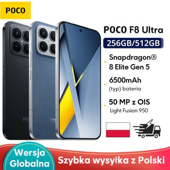 Versión Global POCO F8 Ultra Sno Dragon 8 Elite Gen 5 Smartphone con cámara, batería de 6500mAh, pantalla de 6.9 pulgadas y 50MP con NFC