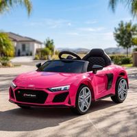 coche electrico ninos 12v audi r8 spyder con mando rosa aiyaplay