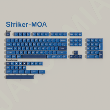 Striker MOA perfil PBT Material Alice 7u, barras espaciales, juego grande de tapas de teclas para teclado mecánico, interruptor Hi75 MX