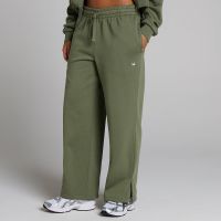 pantalon de chandal de pierna recta basics para mujer de mp - oliva lavado - xxl