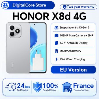 Teléfono Inteligente HONOR X8d Snapdragon 6s 4G Gen 2 Pantalla AMOLED de 6.77