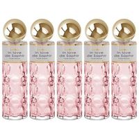 pack de 5 eau de parfum mujer saphir in love 200ml