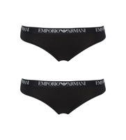 emporio armani para mujer ew000404af13033 set 2 braquitas brasilenas lisas negro xl homewear algodon