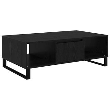 Mesa De Café Roble Negro 104 X 60 X 35 Cm Madera De Ingeniería Vidaxl