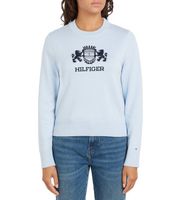tommy hilfiger para mujer ww0ww43960 jersey cuello redondo azul l casual algodon organico sostenible