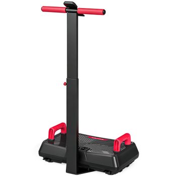 SPORTNOW Plataforma vibratoria silenciosa con asiento 99 niveles de intensidad 3 programas predefinidos altura regulable & asas desmontables