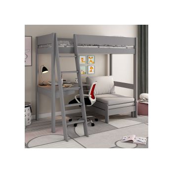 Kids Avenue Estella High Sleeper with Sofa Bed & Desk