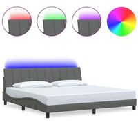 estructura de cama sin colchon hanko tela gris oscuro 200x200 cm vidaxl