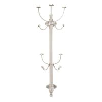 perchero pared 9 ganchos metal plata envejecida - a100 cm