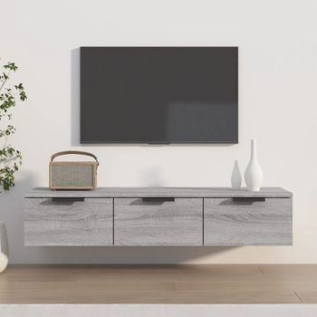 Armario De Pared | Mueble Pared Madera De Ingeniería Gris Sonoma 102x30x20 Cm Cfw740847