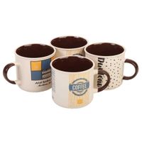 set de 4 tazas de desayuno 370cc