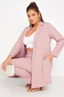 limited collection blazer largo rosa empolvado mujer curvy y tallas grandes yours