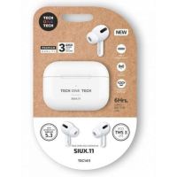 auriculares tech one tech siux11 inalambricos bluetooth tws autonomia 24h blancos