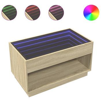 Mesa De Centro Con Infinity Led Roble Sonoma 90x50x50 Cm Vidaxl