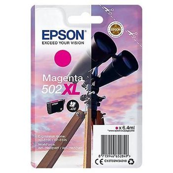 Epson 502XL (T02W34010) Magenta Original High Capacity Ink Cartridge (Binocular)