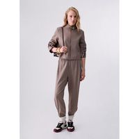 liu jo pantalon chandal pantalones jogger con tape laterale para mujer