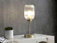 lampara de mesa metal dorado