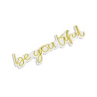 iluminacion led decorativa de plastico be you tiful amarillo 57x195x2 cm