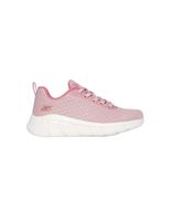 zapatillas skechers bobs b flex - quick mujer blush knit rosa