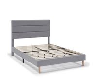 estructura de cama tapizada aroma 90x190 cm gris claro