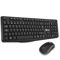 pccom essential mk20 combo teclado  raton wireless con copilot negro