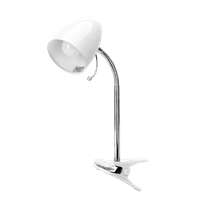 aigostar - flexo led escritorio con pinza e27max 11w cable 15 m con interruptor h35cm bombilla no incluida blanco