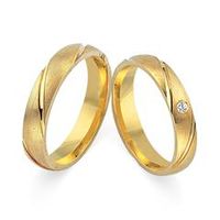 alianzas 8 quilates oro amarillo con diamante