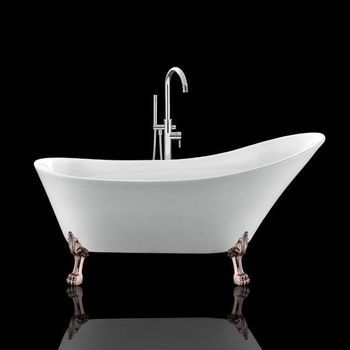 Bañera Con Patas Balmain  161 Cm Patas León Cobre Envejecido