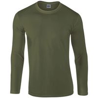 gildan camiseta manga larga softstyle para mujer