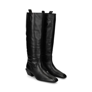 Ras Botas Con Tacón Mujer - Negro Talla 37