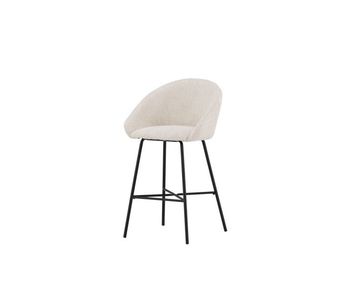 Taburete alto velvet bs 1nos 59x54x96 blanco