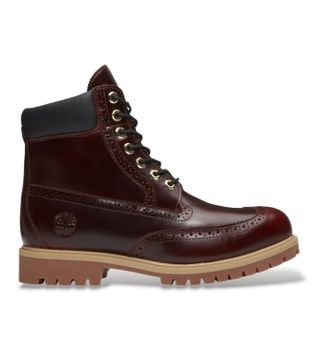 Timberland para hombre. TB0A2A8VEIW1 Botas de piel Premium granate (42 W), 1 a 3cm, Cordones, Casual