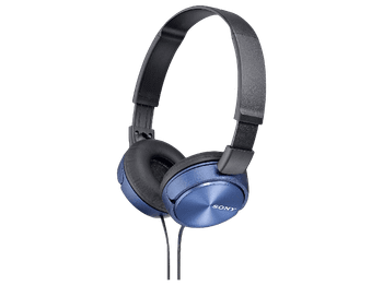 Auriculares - Sony MDR-ZX310, Hifi, 10Hz 24000Hz, 98dB, Cable de 1.2m, Almohadillas acolchadas, Azul