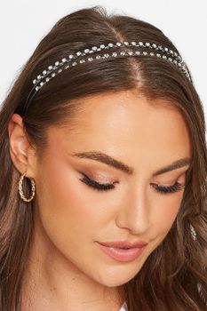 Diadema Doble Banda Adornada Con Strass
