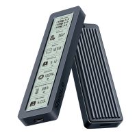 caja para ssd shuole sl-tp26-p m2 nvme con pantalla digital usb 32 gen2 tipo-c 10gbps alta velocidad aleacion de alumin