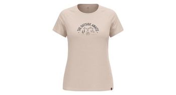 Camiseta tecnica oldo ride 365 performance wool 130 beige para mujer