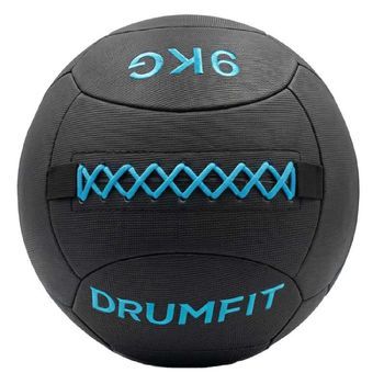 Balón Medidicinal - Wall Ball - Drumfit Wallpro-kv 9kg. Relleno De Arena Y Kevlar, Agarre Mejorado, Resistente Al Agua Cecotec