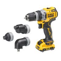 dewalt dcd703l2t-qw taladro atornillador multi cabezal sin escobillas xr 12v li-ion 3ah