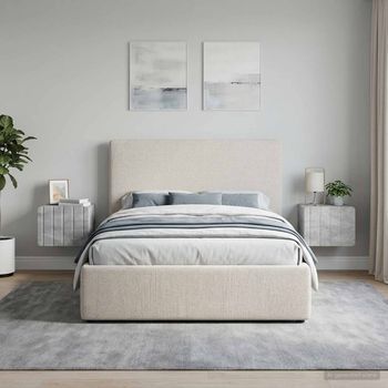Mesitas De Noche De Pared - Mueble Para Dormitorio - Madera De Ingeniería - Gris Hormigón (33x34.5x24cm)