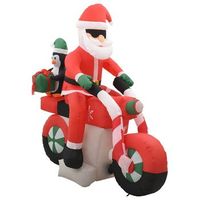 papa noel inflable navideno en moto led ip44 160 cm