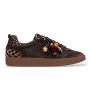 carmela para mujer 16415201-marron zapatillas de piel 164152 marron 36 plano cordones casual